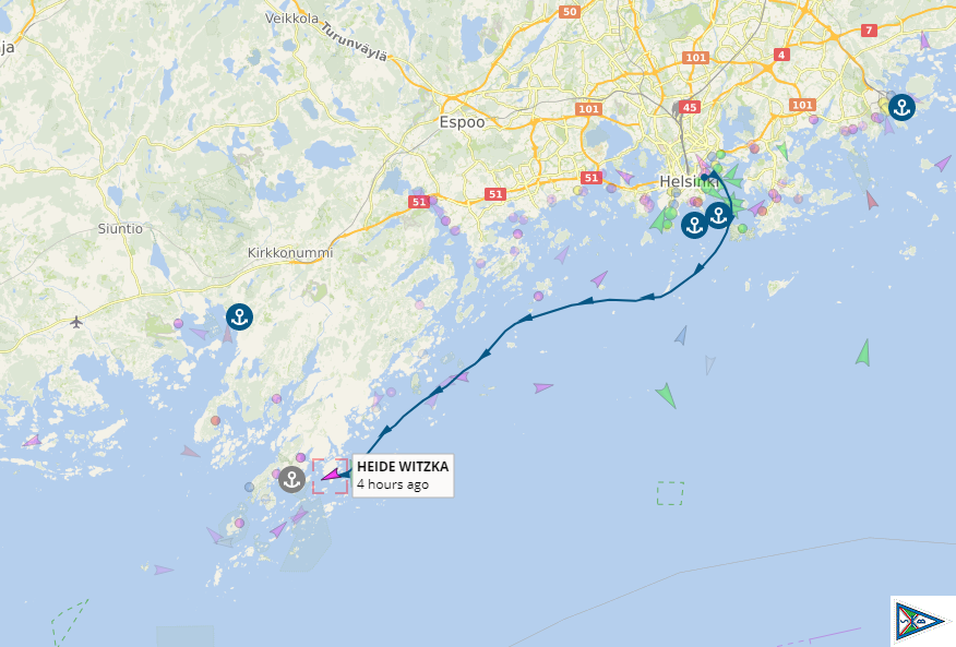 Die Heide-Witzka auf dem Weg von Helsinki nach Stockholm mit Skipper Ingo und Crew