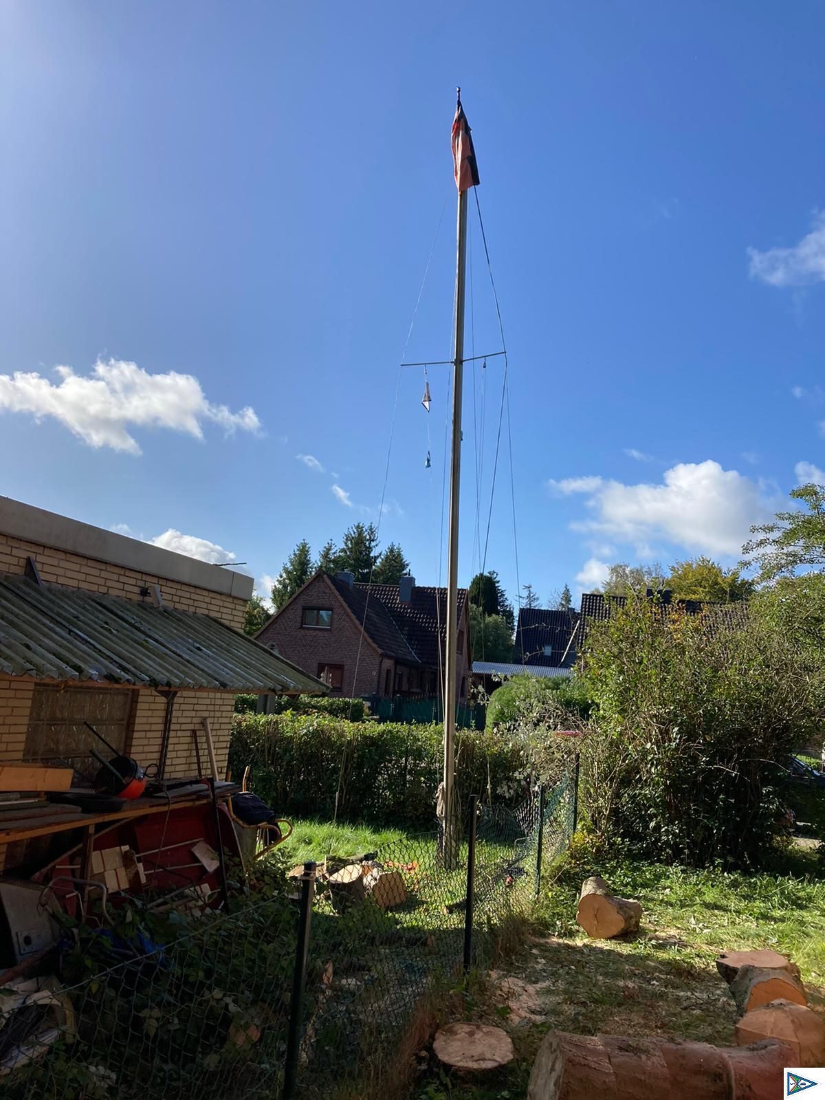 Winterarbeiten: Baum Abgeschlagen, der Mast steht aber noch